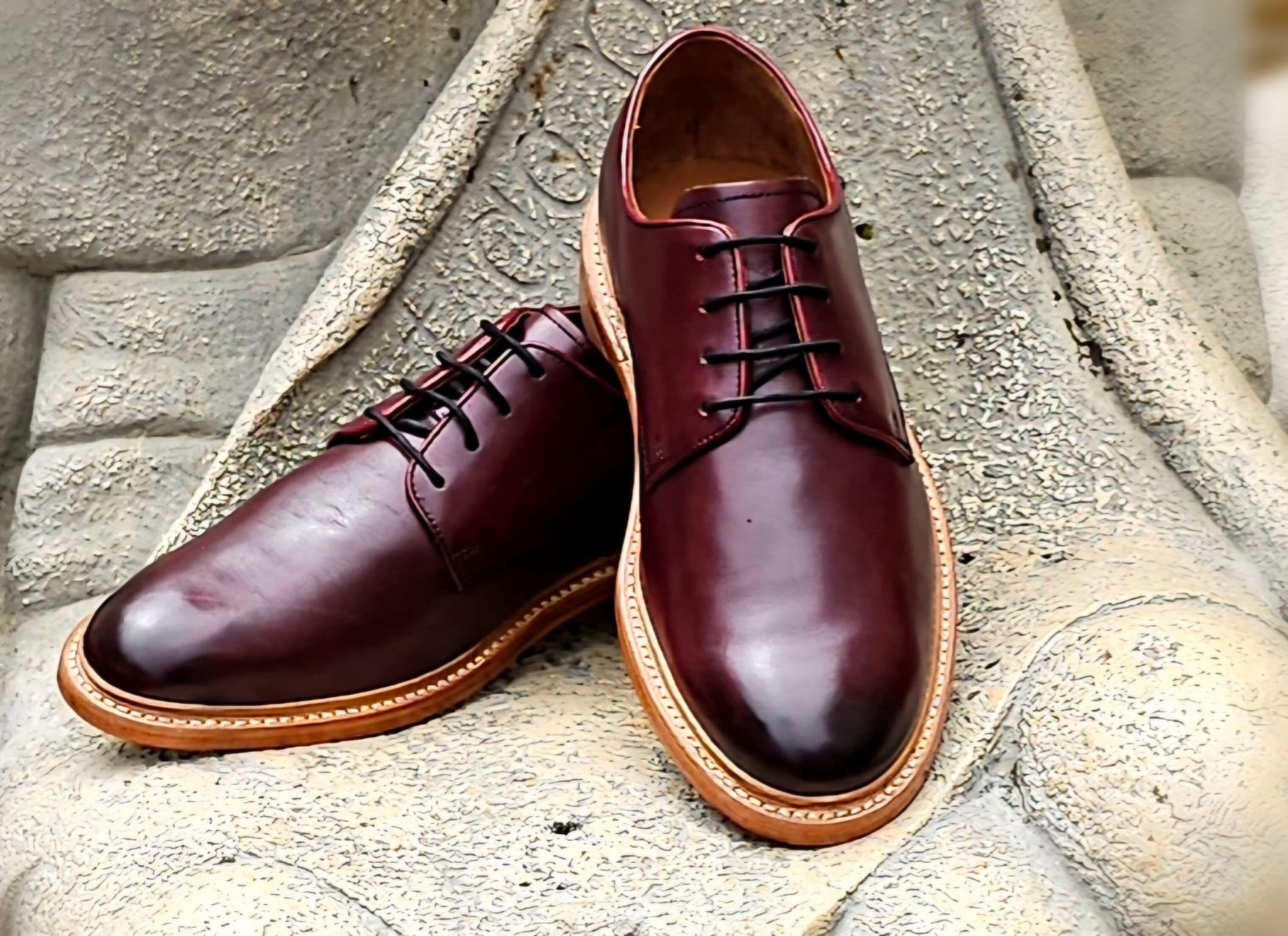 Derby Plain Toe Burgundy