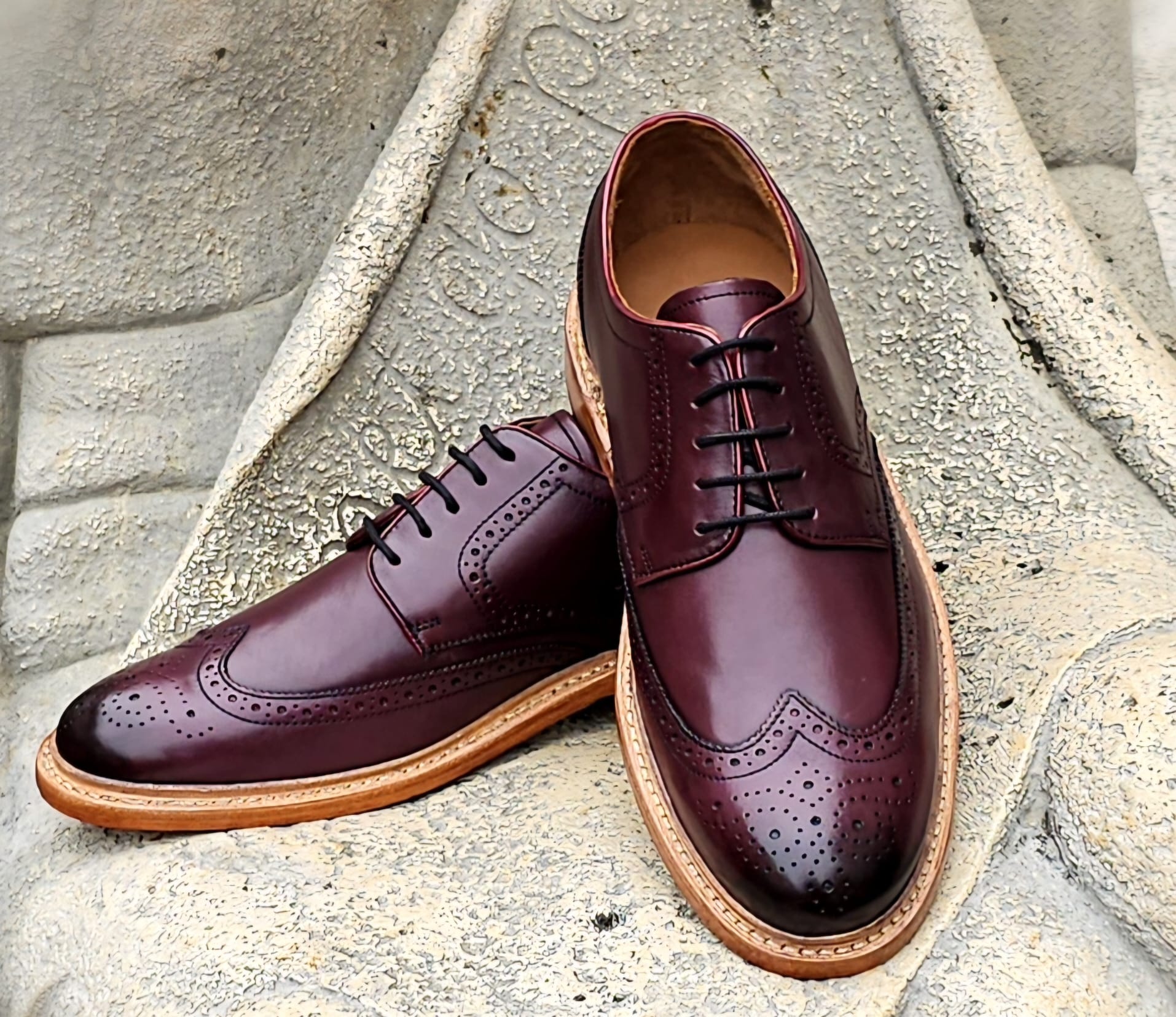 Derby Wingtip Burgundy 2